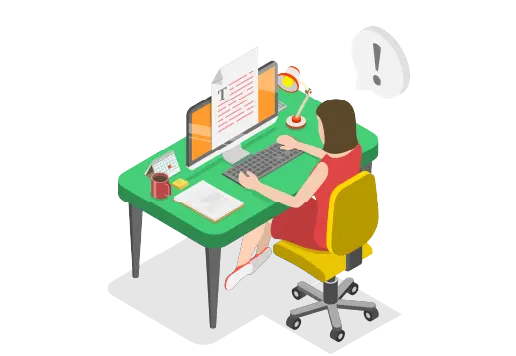 ブログを書いている人のイラスト